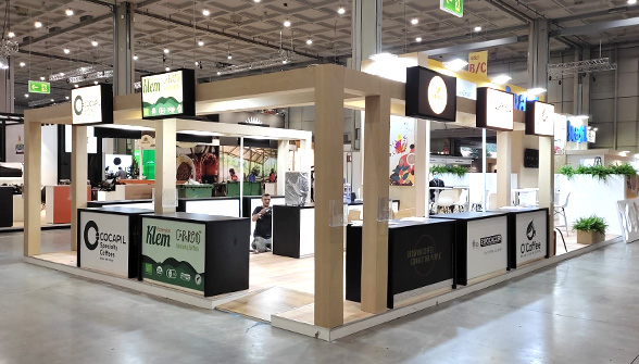 Progettazione stand world of coffee 2022 Milano